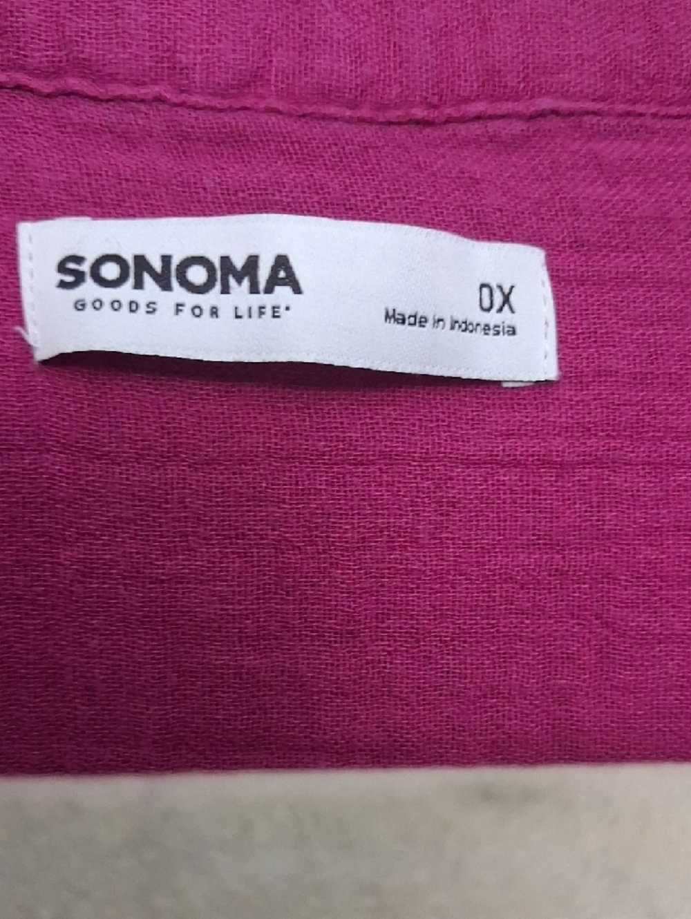 Sonoma Fuchsia Button-Front Midi Dress - Picture 8 of 9